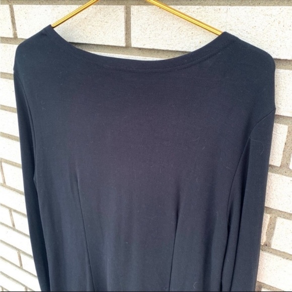 Sail To Sable Black Long Sleeve Shift Dress - Picture 5 of 7